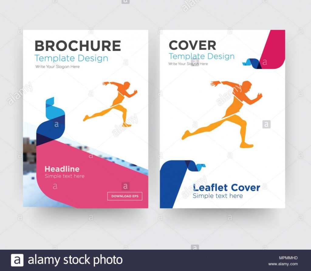 Running Club Brochure Flyer Design Template With Abstract with Running Flyer Template