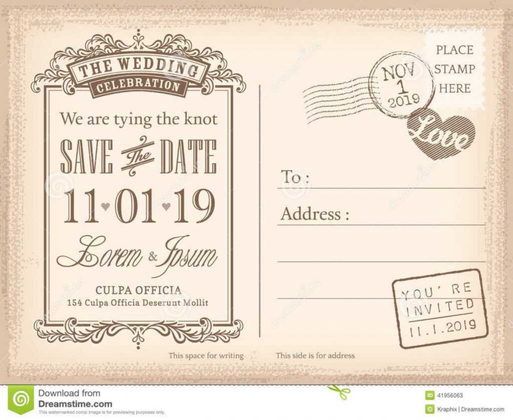 Save The Date Postcard Templates ~ Addictionary regarding Save The Date Postcards Templates