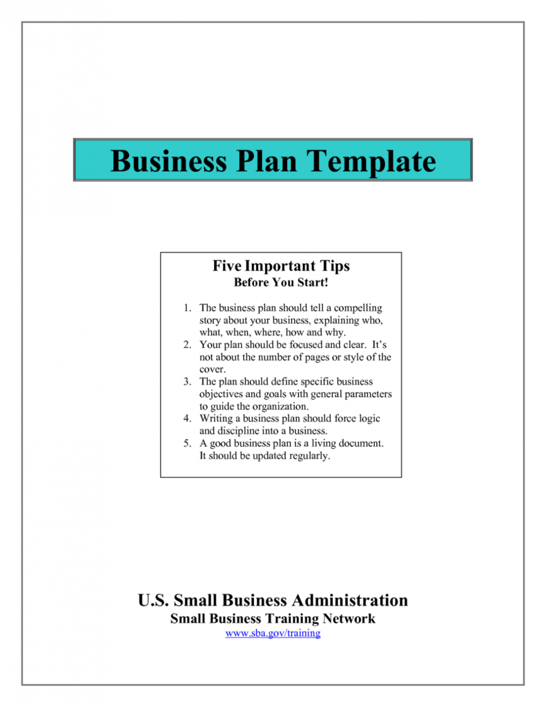 Sba Business Plan Template Commercewordpress Word Doc | Rainbow9 within Sba Business Plan Template Pdf