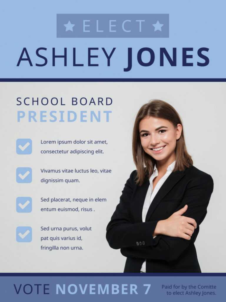 School Board Campaign Poster Template | Mycreativeshop within School Election Flyer Template Free