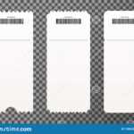 Set Of Empty Ticket Templates Isolated On Transparent within Blank Admission Ticket Template