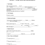 Short-Term (Vacation) Rental Lease Agreement | Eforms intended for Short Term Vacation Rental Agreement Template