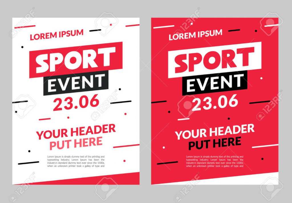 Sport Flyer Design Banner Poster. Sport Event Template Brochure.. in Sports Event Flyer Template