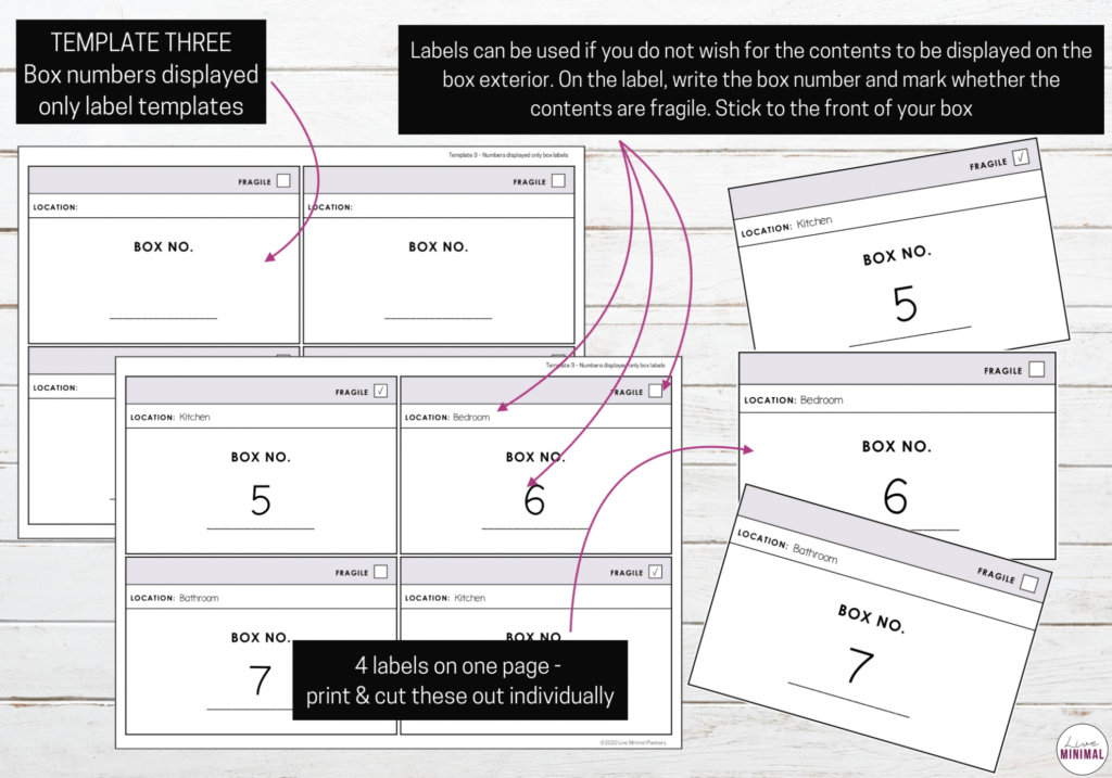 Storage Inventory Trackers | Printable Storage Box Labels | Instant Download intended for Storage Label Templates