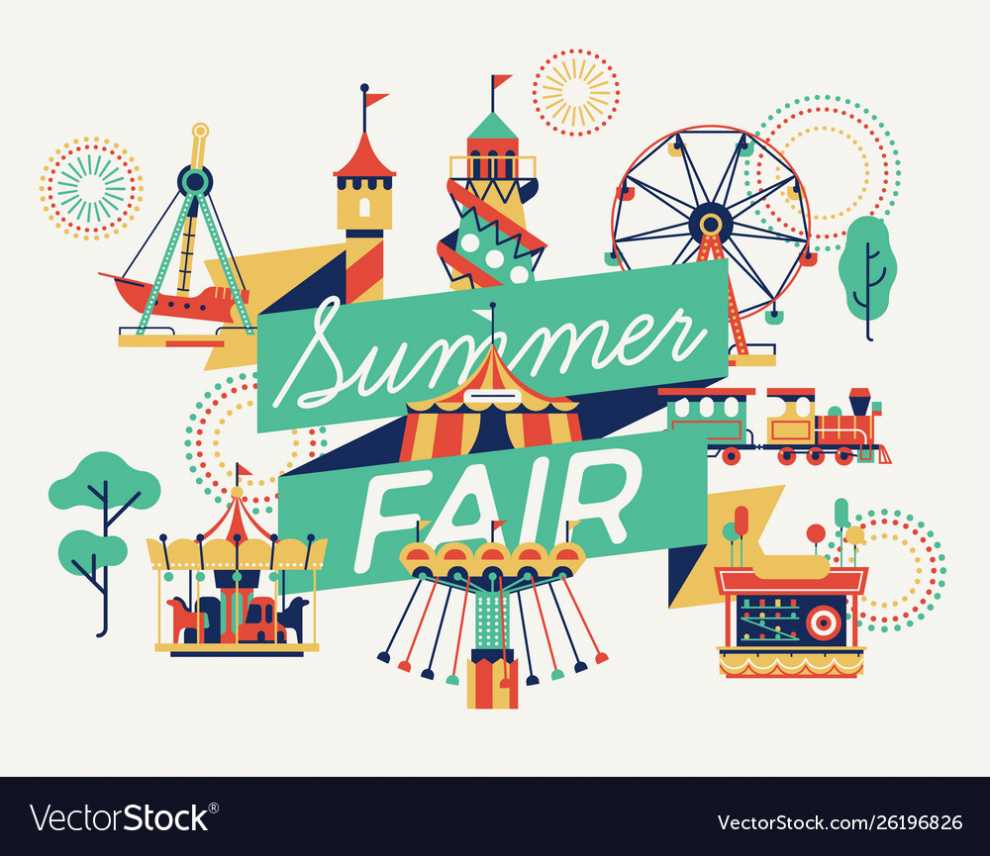Summer Fair Banner Or Poster Template Royalty Free Vector with regard to Summer Fair Flyer Template