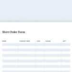 T-Shirt Order Form | Free Pdf &amp; Excel Template | Bonfire in Blank T Shirt Order Form Template