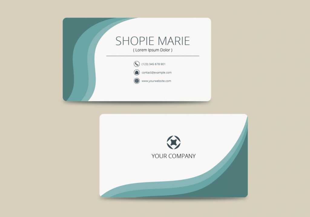 Teal Business Card Template Vector - Download Free Vectors intended for Template For Calling Card