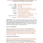 Template For A Bilingual Psychoeducational Report in Psychoeducational Report Template