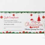 Template For Christmas Gift Certificates ~ Addictionary regarding Christmas Gift Certificate Template Free Download