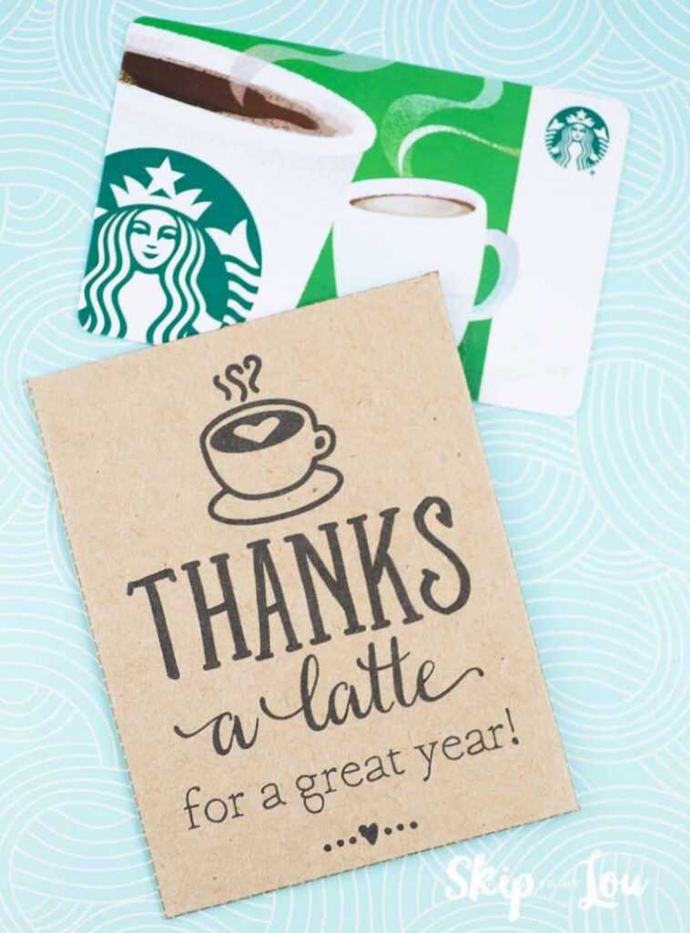 Thanks A Latte! Free Printable Gift Tags | Skip To My Lou for Thanks A Latte Card Template