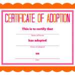 Top Free Printable Adoption Certificate – Mason Website throughout Blank Adoption Certificate Template