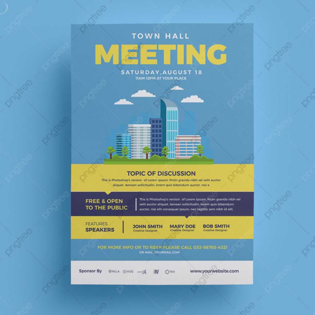Town Hall Meeting Flyer Template Template Download On Pngtree with Meeting Flyer Template