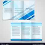 Tri-Fold Business Brochure Template Two-Sided Vector Image regarding Double Sided Tri Fold Brochure Template