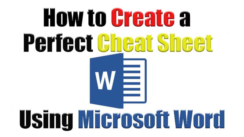 Tutorial | How To Create The Perfect Cheat Sheet Using Microsoft Word with regard to Cheat Sheet Template Word