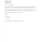 Two Week Notice Template Word – Resignation Letter in Two Week Notice Template Word