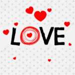 Valentine Card Template With Word Love Illustration throughout Valentine Card Template Word