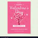 Valentines Day Flyer Template Royalty Free Vector Image inside Valentines Day Flyer Template Free
