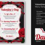 Valentine'S Day Menu Template Psd Design For Photoshop pertaining to Valentine Menu Templates Free