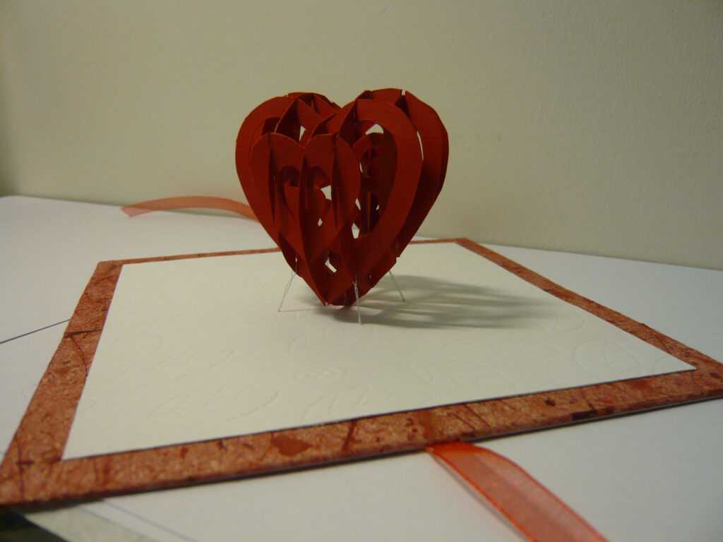 Valentine'S Day Pop Up Card: 3D Heart Tutorial - Creative intended for 3D Heart Pop Up Card Template Pdf