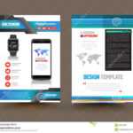 Vector Brochure Template Design For Technology Product regarding Product Brochure Template Free
