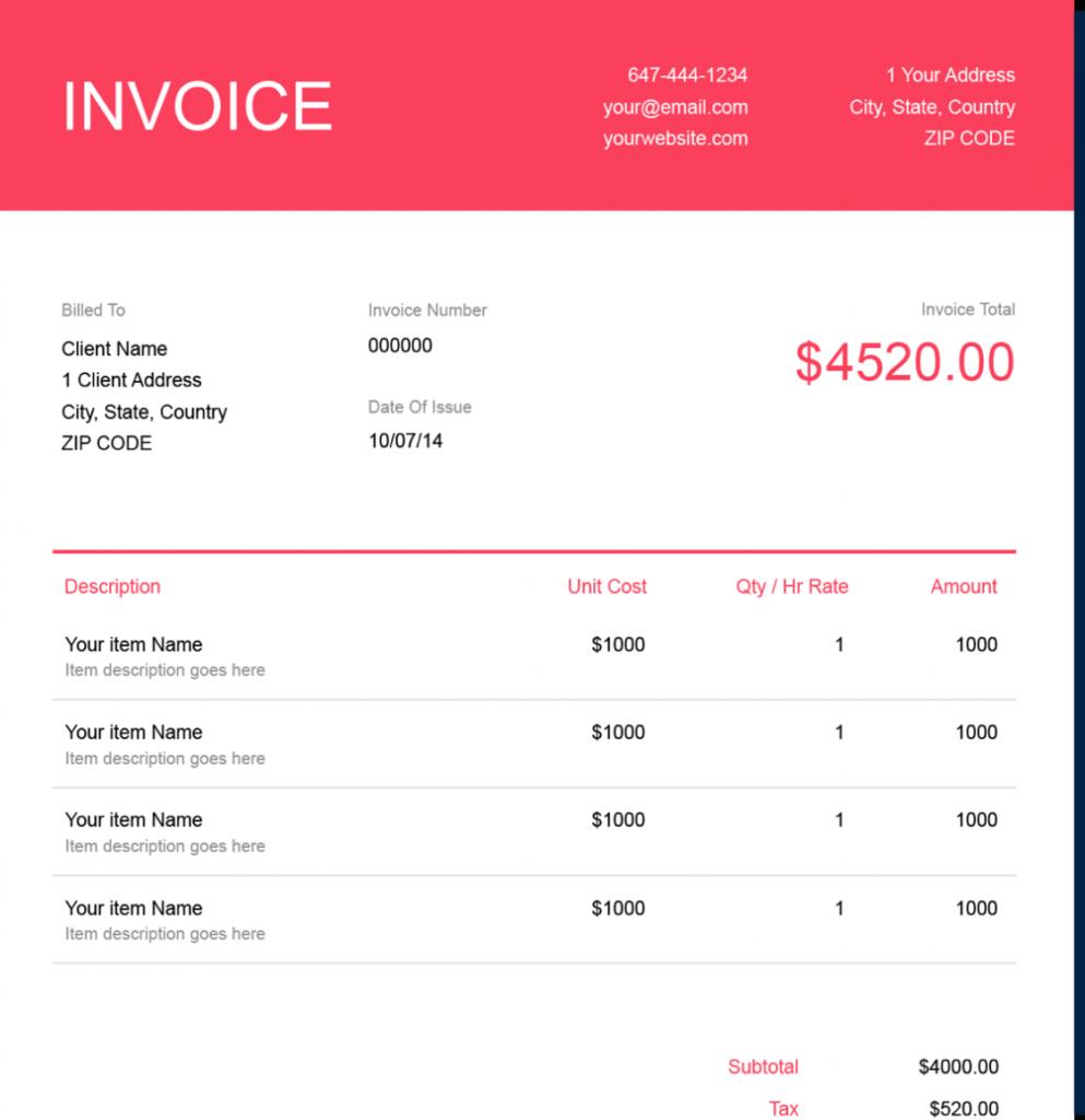 Videography Invoice Template | Free Download | Send In Minutes for Film Invoice Template