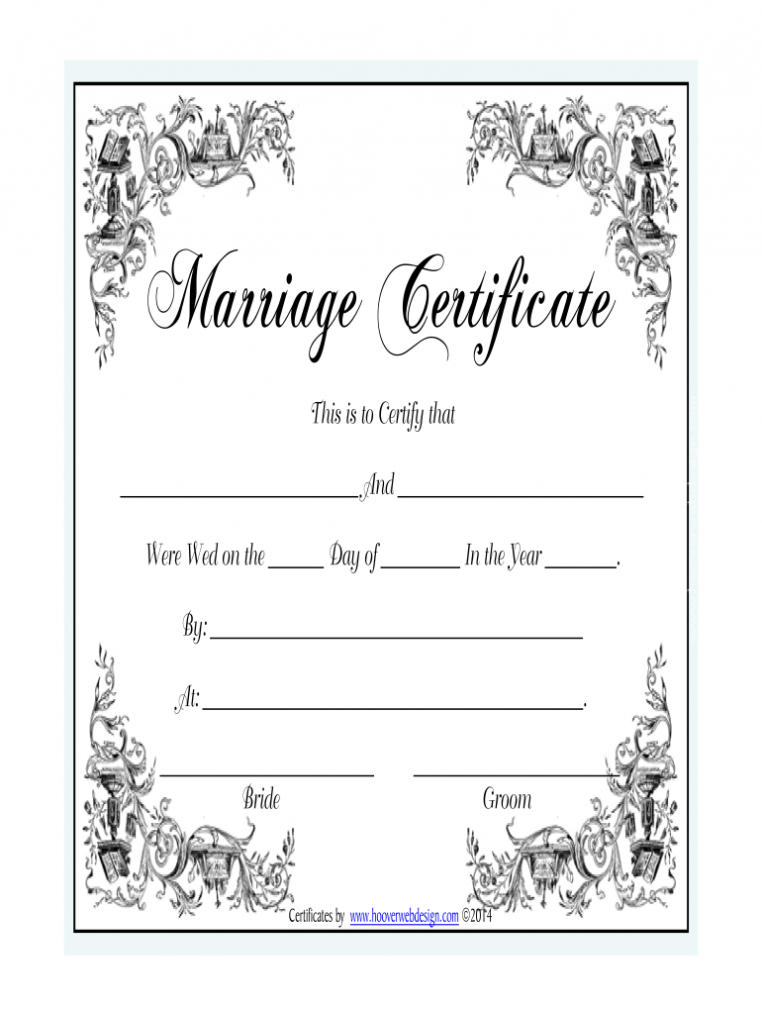 Virtual Marriage Certificate - Fill Online, Printable within Certificate Of Marriage Template
