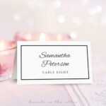 Wedding Place Card Template | Free Download | Hands In The Attic inside Place Card Size Template