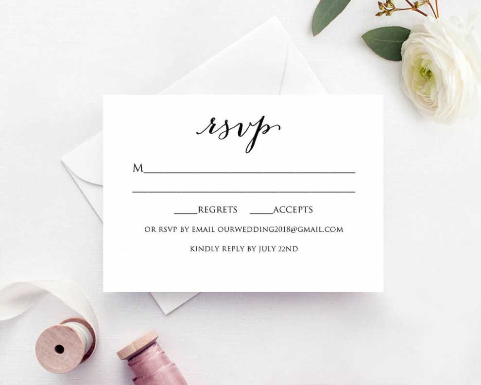 Wedding Rsvp Card Template pertaining to Template For Rsvp Cards For Wedding