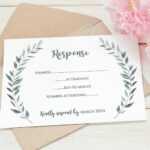 Wedding Rsvp Card Template Printable Rsvp Card | Leaves throughout Free Printable Wedding Rsvp Card Templates
