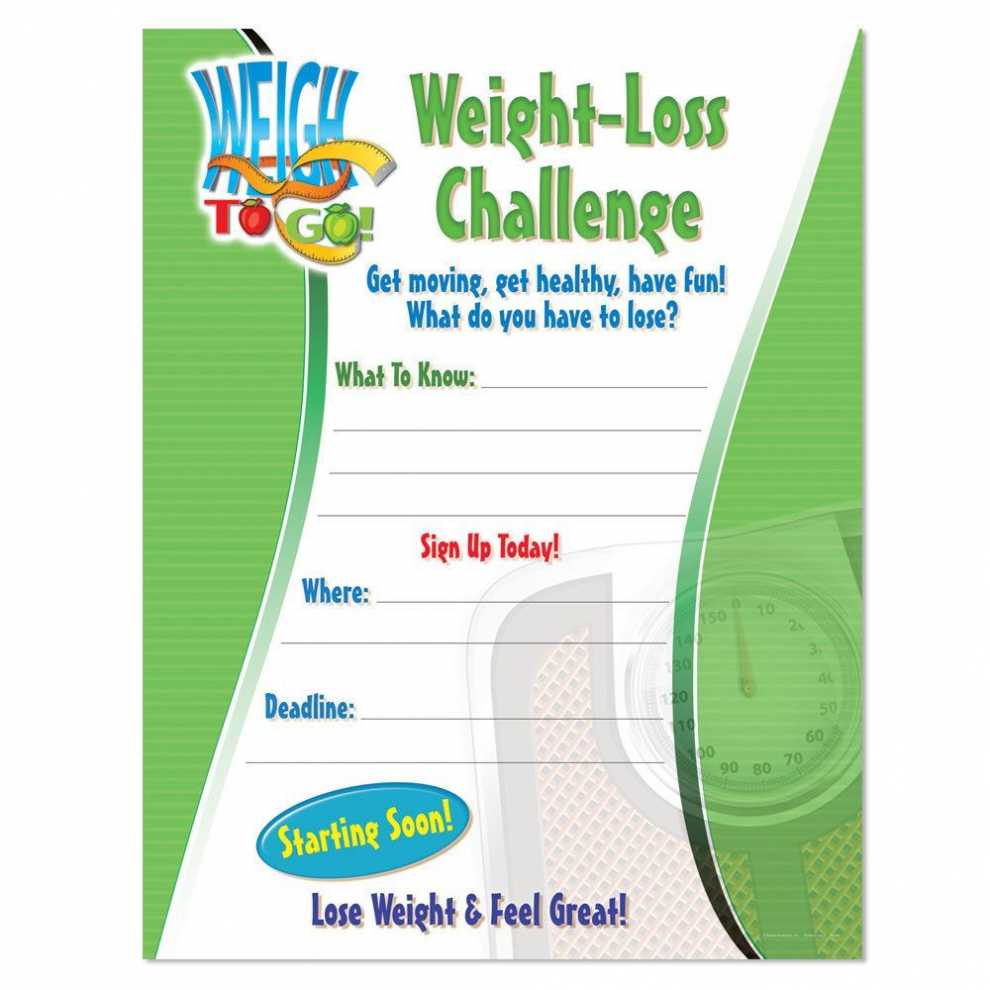 Weight Loss Challenge Flyer pertaining to Weight Loss Challenge Flyer Template