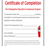 What Does Certificate Of Completion Means On Fire Extinguisher Training -  Fill Out And Sign Printable Pdf Template | Signnow inside Fire Extinguisher Certificate Template