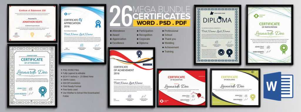 Word Certificate Template - 53+ Free Download Samples regarding Professional Certificate Templates For Word