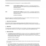 Workplace Mediation Agreement Template pertaining to Workplace Mediation Agreement Template