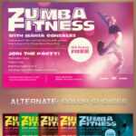 Zumba Fitness Class Flyer Template with Zumba Flyer Template Free